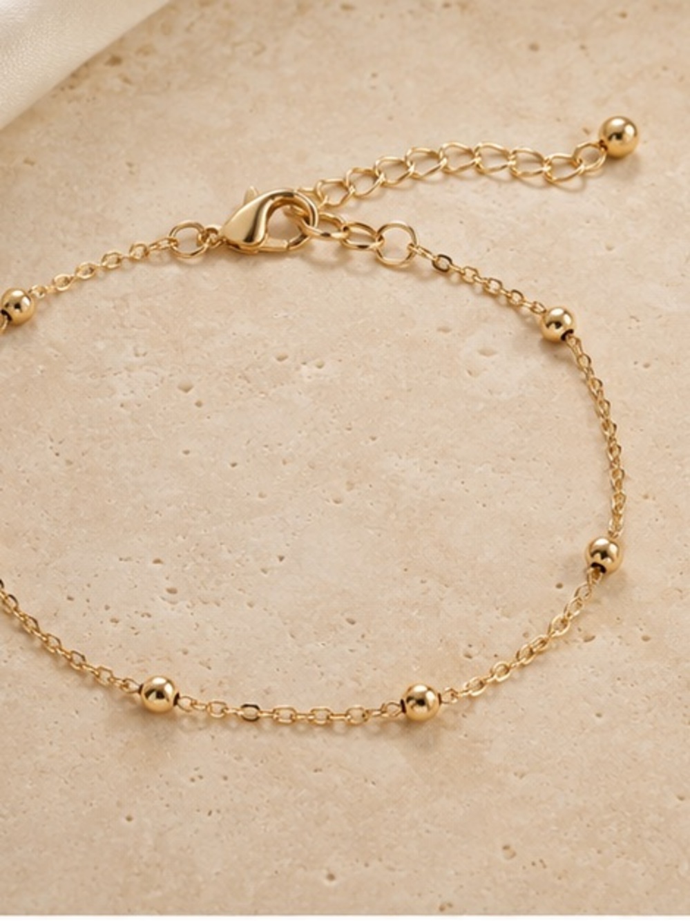 Dainty Gold  Chain Bracelet Adjustable Minimalist Layering Jewelry